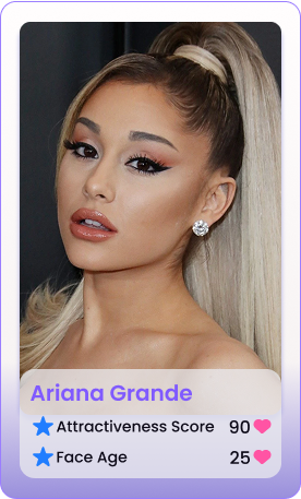 Ariana Grande AI attractiveness rating example