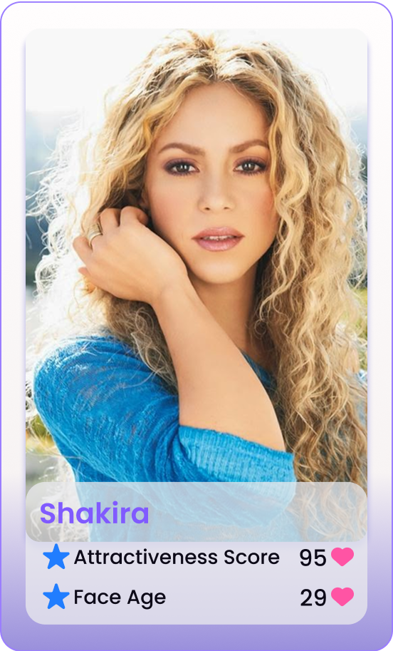 Shakira AI attractiveness rating example